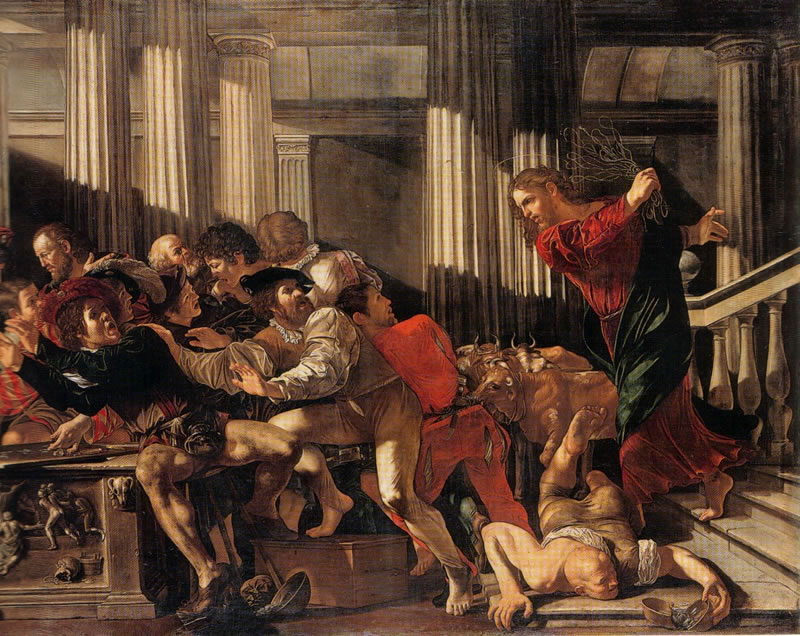 Cecco del Caravaggio - Cacciata dei mercanti dal Tempio