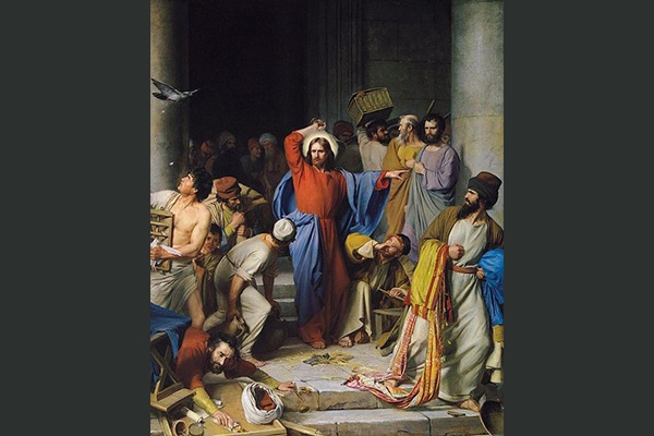 Gesù caccia i mercanti dal tempio