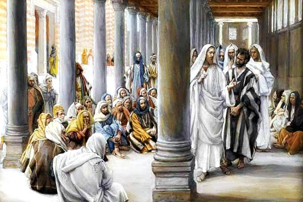 Gesù cammina nel tempio