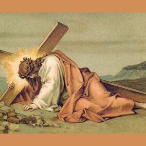 Gesù cade sotto la Croce
