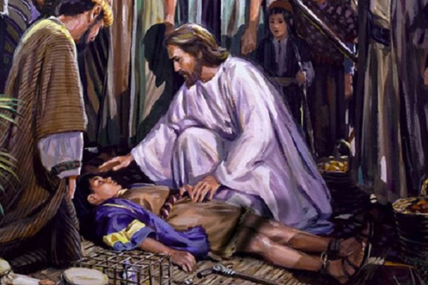 Gesù scaccia il demonio da un bambino