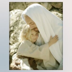 Gesù abbraccia un bambino