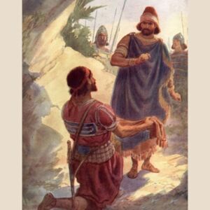 Davide con il lembo del mantello di Saul