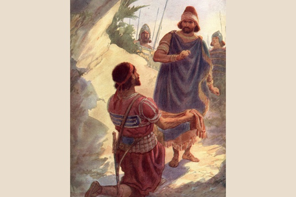 Davide con il lembo del mantello di Saul
