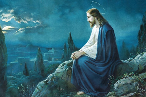 Gesù prega nella notte