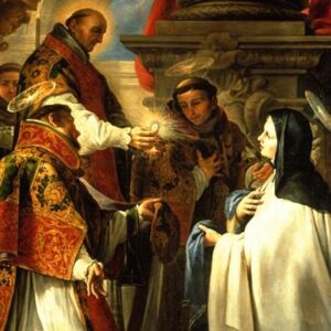 S. Teresa di Gesù riceve la SS. Comunione