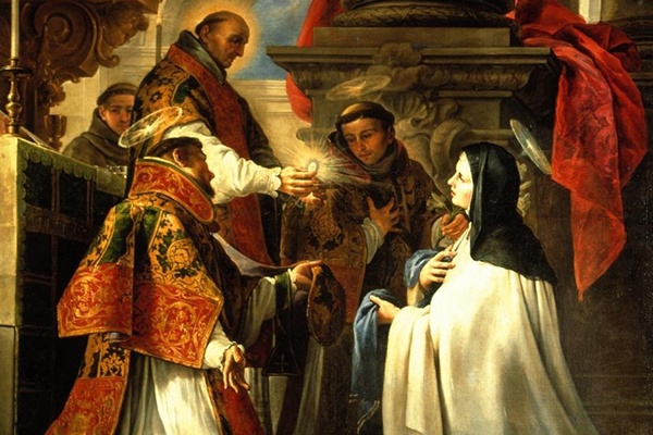 S. Teresa di Gesù riceve la SS. Comunione
